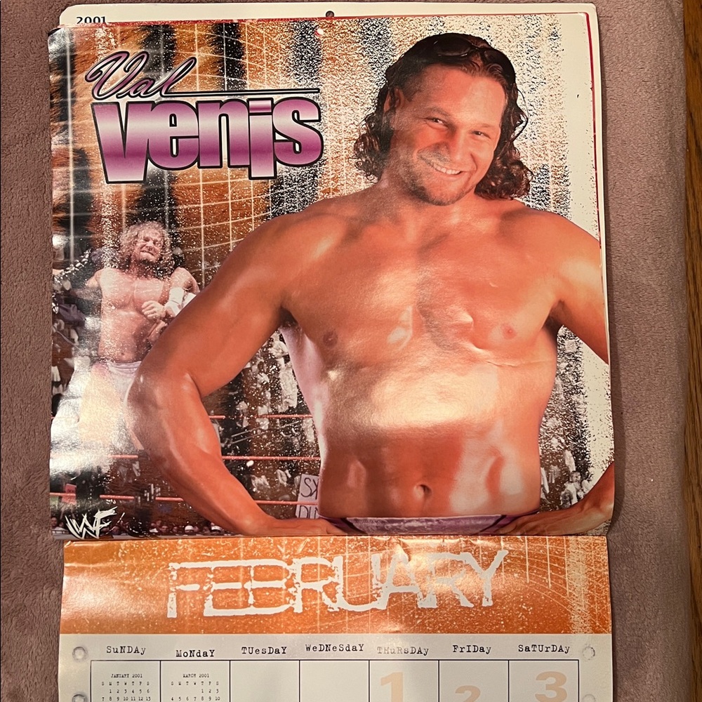 Vintage WWF World Wrestling Federation 16- Month Calendar 2001 - Picture 3 of 13